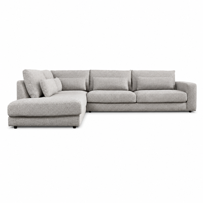 Hoekbank Lusaro Lichtgrijs Ottoman