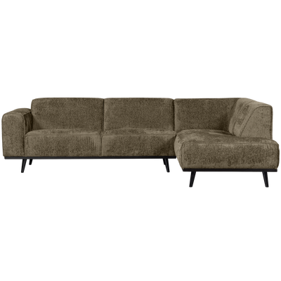 Statement hoekbank rechts chenille velvet terra