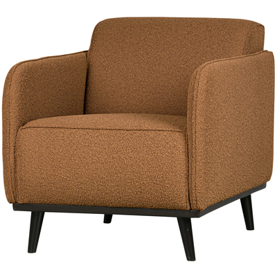 Statement fauteuil met arm chenille velvet perzikroze