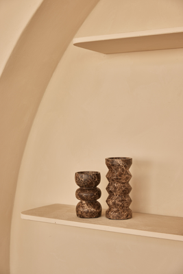 Yubí kaarshouder marmer bruin