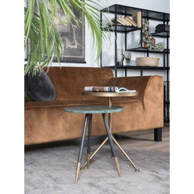 Vloerkleed Viscose - Dark Grey Rond