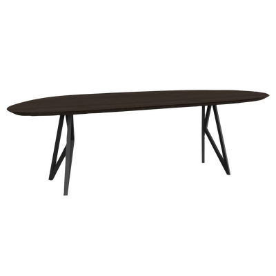 Studio HENK tafel Butterfly Blob - zwart frame, gerookte beits