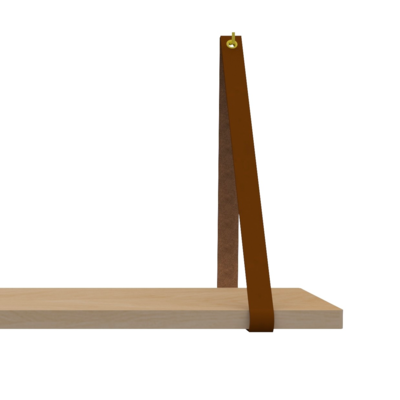 Leren plankdragers (set van 2)