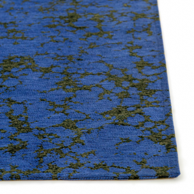 Eigentijds Cloud vloerkleed met interlaced patroon in blauw en groen
