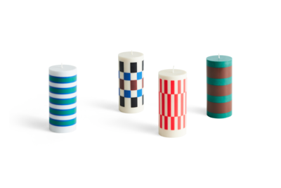 HAY kaars Column Small - Green &amp; Brown