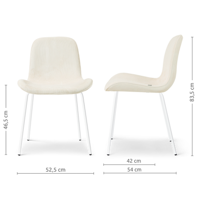 Eetkamerstoel Nora-Fé - wit onderstel