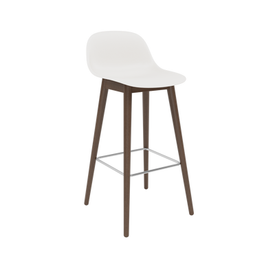 Muuto barkruk met rugleuning Fiber Bar Stool Wood Base