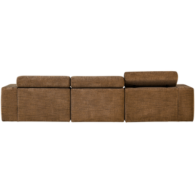 Novi chaise longue bank rechts donkerbruin melange