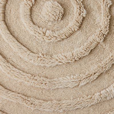 HKliving vloerkleed cream rond