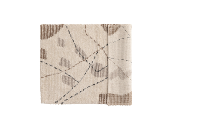 Hine badmat - 60x90cm - Bruin/grijs