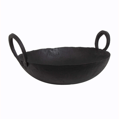 Decoratieve oude wokpan