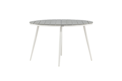 Solis Tuintafel - ø120cm - Wit Grijs