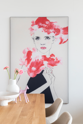 Schilderij op doek Pink Flower