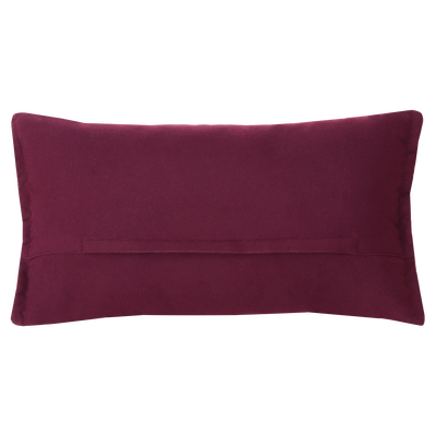 Kussen jacquard streep wine brick