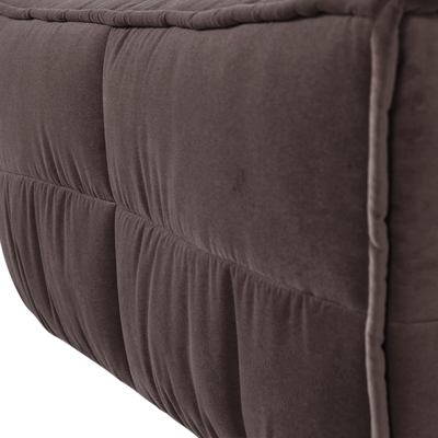 Cluster hocker velvet warm taupe