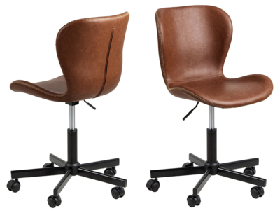 Pescara Bureaustoel - Bruin Letherlook