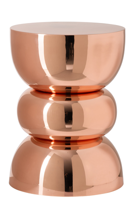 Bijzettafel lise - glanzend chrome roségoud | j-line