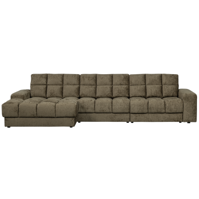 Second date chaise longue links velvet antraciet