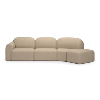 Modulaire bank Bulky 45° - almond