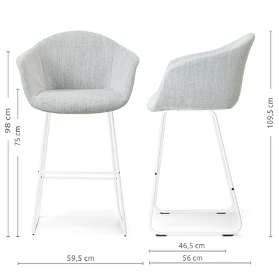 Nino-Otis - wit onderstel - 75 cm