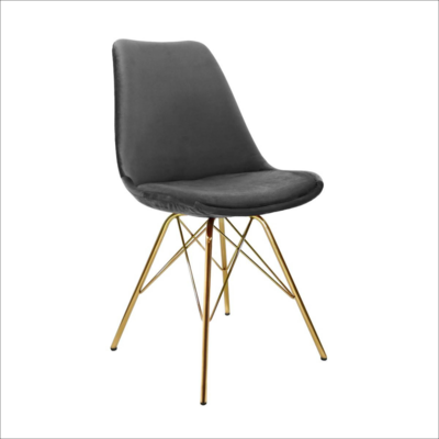 Kuipstoel Velvet goud frame