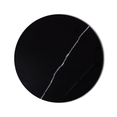 Marmer dienblad rond - zwart