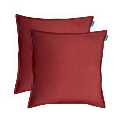 Sierkussen Fluweel uni 50x50 cm (set van 2)