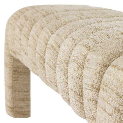 Frex gestoffeerd bankje boucle naturel [fsc]