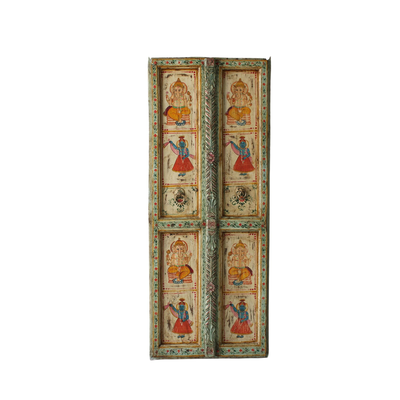 Aum - Indiaas Teakhouten Deur Paneel 180cm