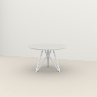 Studio HENK tafel Butterfly Rond Tripod - wit frame, HPL Fenix bianco kos