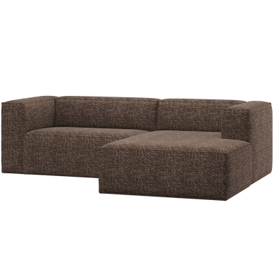 Bean chaise longue bank rechts chenille velvet taupe