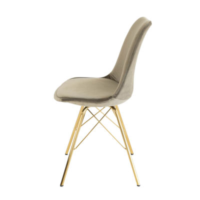 Kuipstoel Velvet goud frame