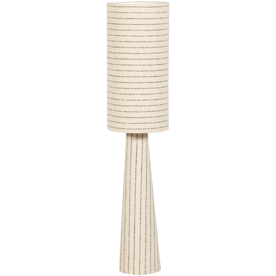 Loft vloerlamp metaal/boucle naturel met strepen 130xo30 cm