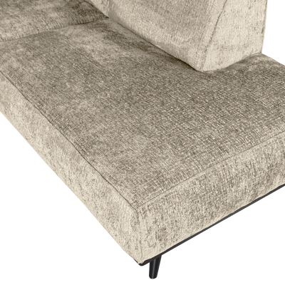 Statement hoekbank rechts chenille velvet terra