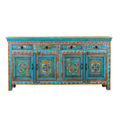Laksh - Handbeschilderd Oud Houten Dressoir