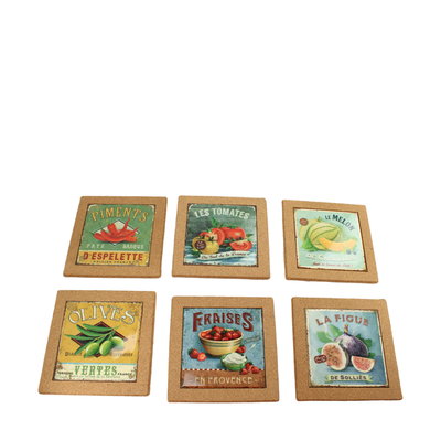 Onderzetter marmer Italie 6 stuks