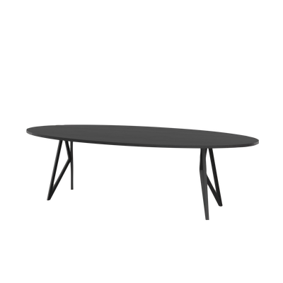 Studio HENK tafel Butterfly Ovaal - zwart frame, zwarte beits
