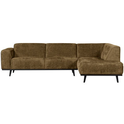 Statement hoekbank rechts chenille velvet terra