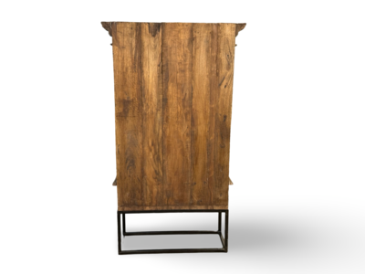 Kast rood/wit 2 deur 2 la uniek