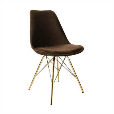 Kuipstoel Velvet goud frame