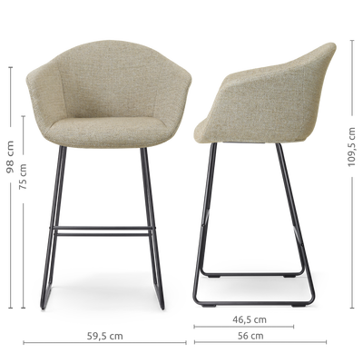 Nino-Otis - zwart onderstel - 75 cm