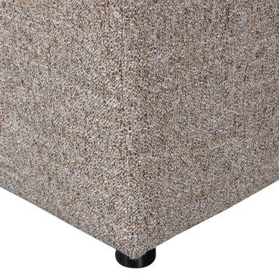 Allure hocker geweven stof donkerbruin melange