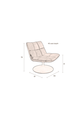 Lounge chair Bar Velvet