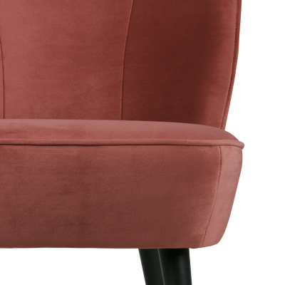 Sara fauteuil velvet bordeauxrood [fsc]