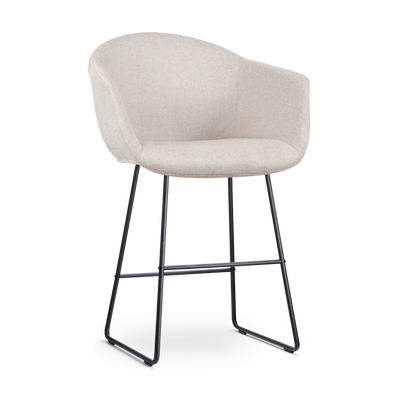 Barkruk Nino-Otis gestoffeerd met zwart onderstel (zithoogte 65 cm)