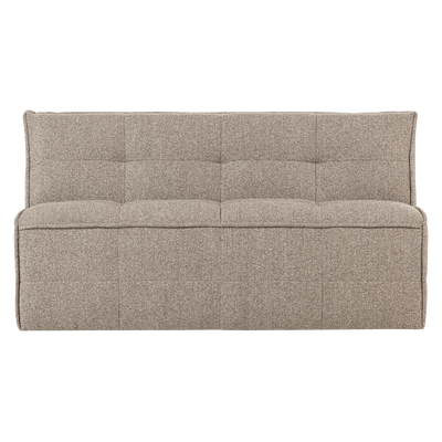Cluster eetbankje met rugleuning boucle khaki bruin