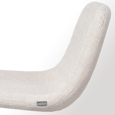 Barkruk Nino-Mats wit 75 cm - Gestoffeerde lage zitting