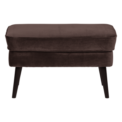 Rocco hocker velvet donkerbruin [fsc]