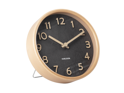 Tafelklok Pure Wood Grain lindehout