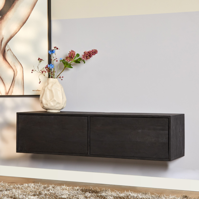 Zwevend Tv-meubel All Black